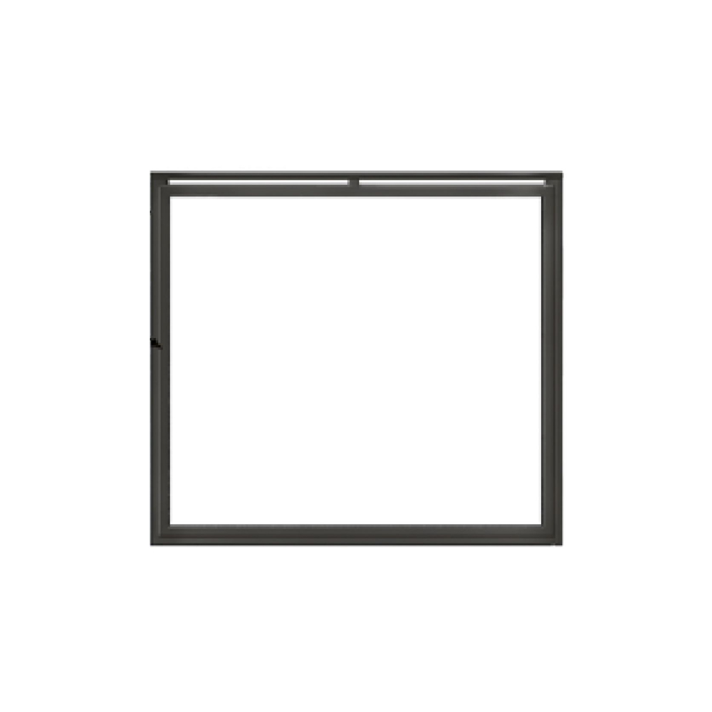 90839MON Ensemble overlap front with ClearVue mesh and Gun Metal trim