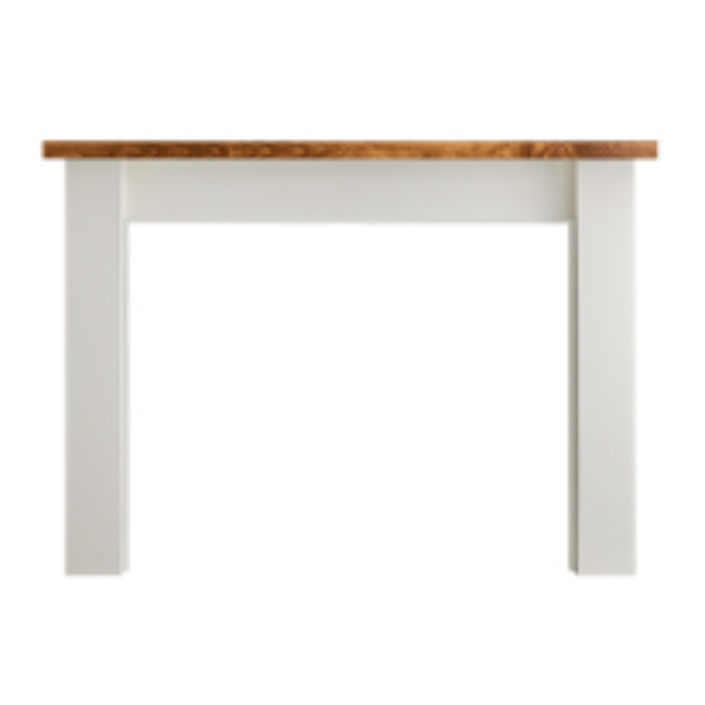 90773MON Laurel mantel Sample, Primed MDF & Maple top