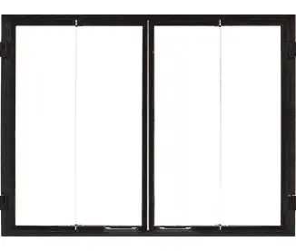 90936MON Glass Bi-Fold Door, Black