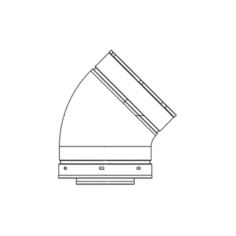 36750MON 45 Degree Elbow(5X8 DVP Pipe) (Sold as Each)