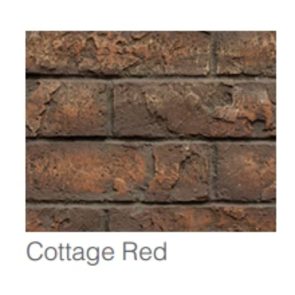 90965MON Traditional 30" Brick Interior Panels Cottage Red