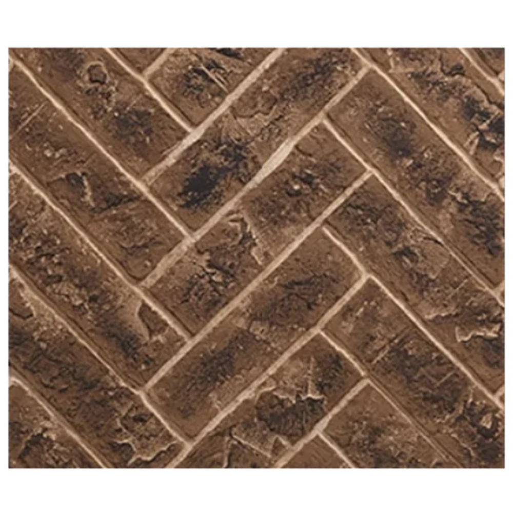90967MON Brick Interior Panels Marq36 Tavern Brown Herringbone