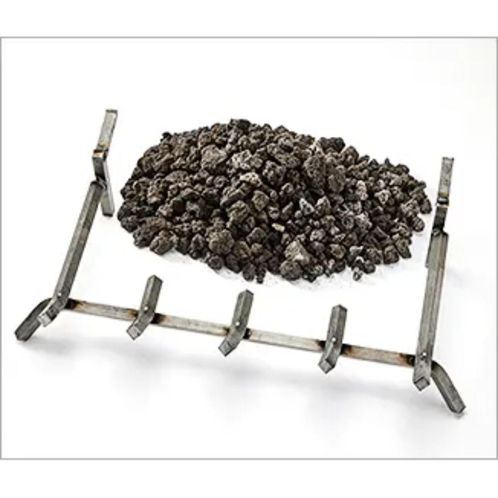 90987MON Stainless Steel Grate With Lava Rock