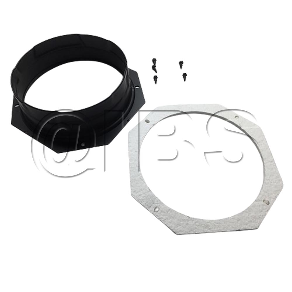 36793MON Stove collar for DuraVent pipe Black
