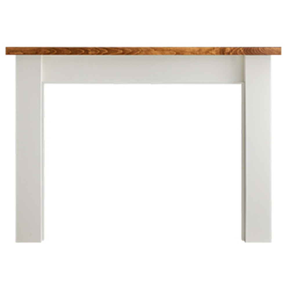 36441MON Laurel Mantel, Primed MDF & Maple top with Whitewash Stain